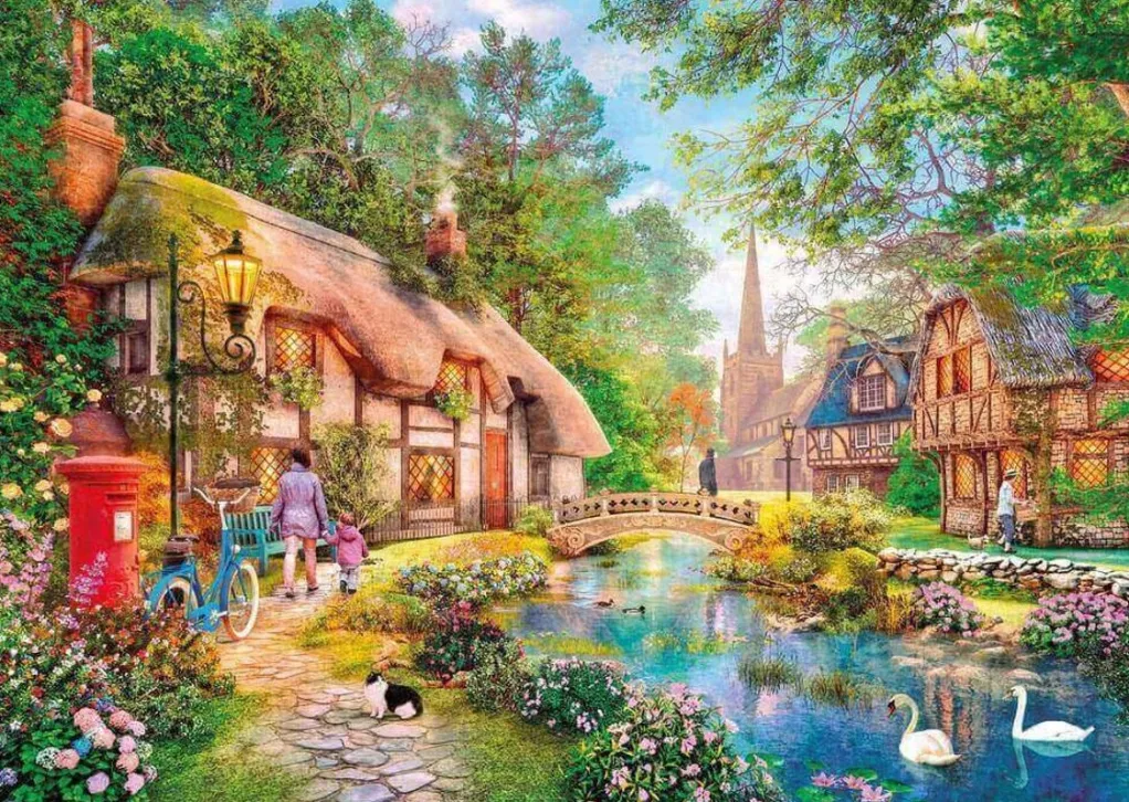 Gibsons 500 Pieces* - Cottageway Lane - 500 Piece Jigsaw Puzzle