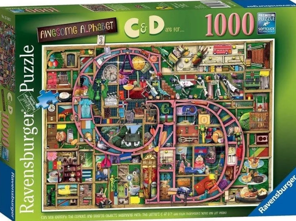 Ravensburger 1000 Pieces* - Colin Thompson - Awesome Alphabet C & D - 1000 Piece Jigsaw Puzzle