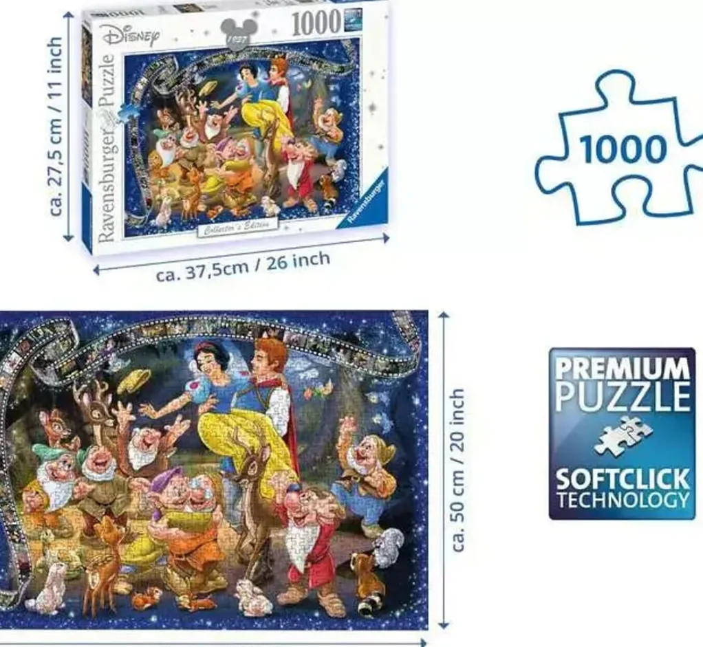 Ravensburger 1000 Pieces* - Disney Collector'S Edition Snow White - 1000 Piece Jigsaw Puzzle