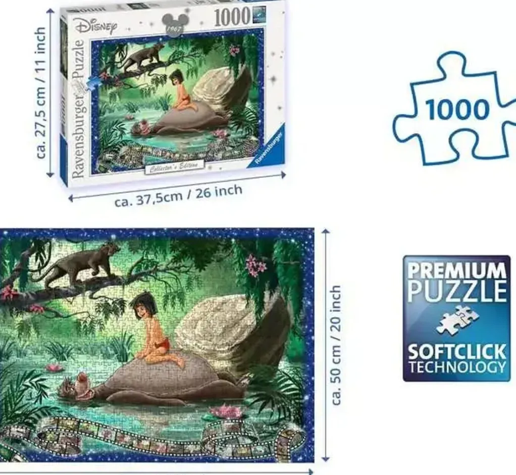 Ravensburger 1000 Pieces* - Disney Collector'S Edition Jungle Book - 1000 Piece Jigsaw Puzzle