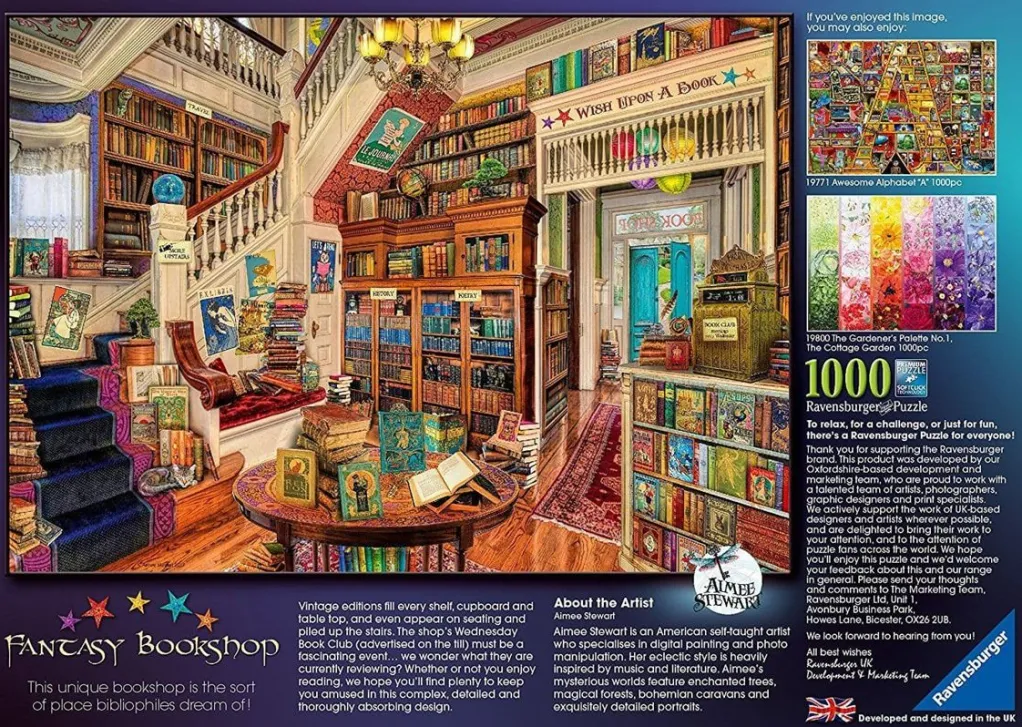 Ravensburger 1000 Pieces* - Fantasy Bookshop - 1000 Piece Jigsaw Puzzle